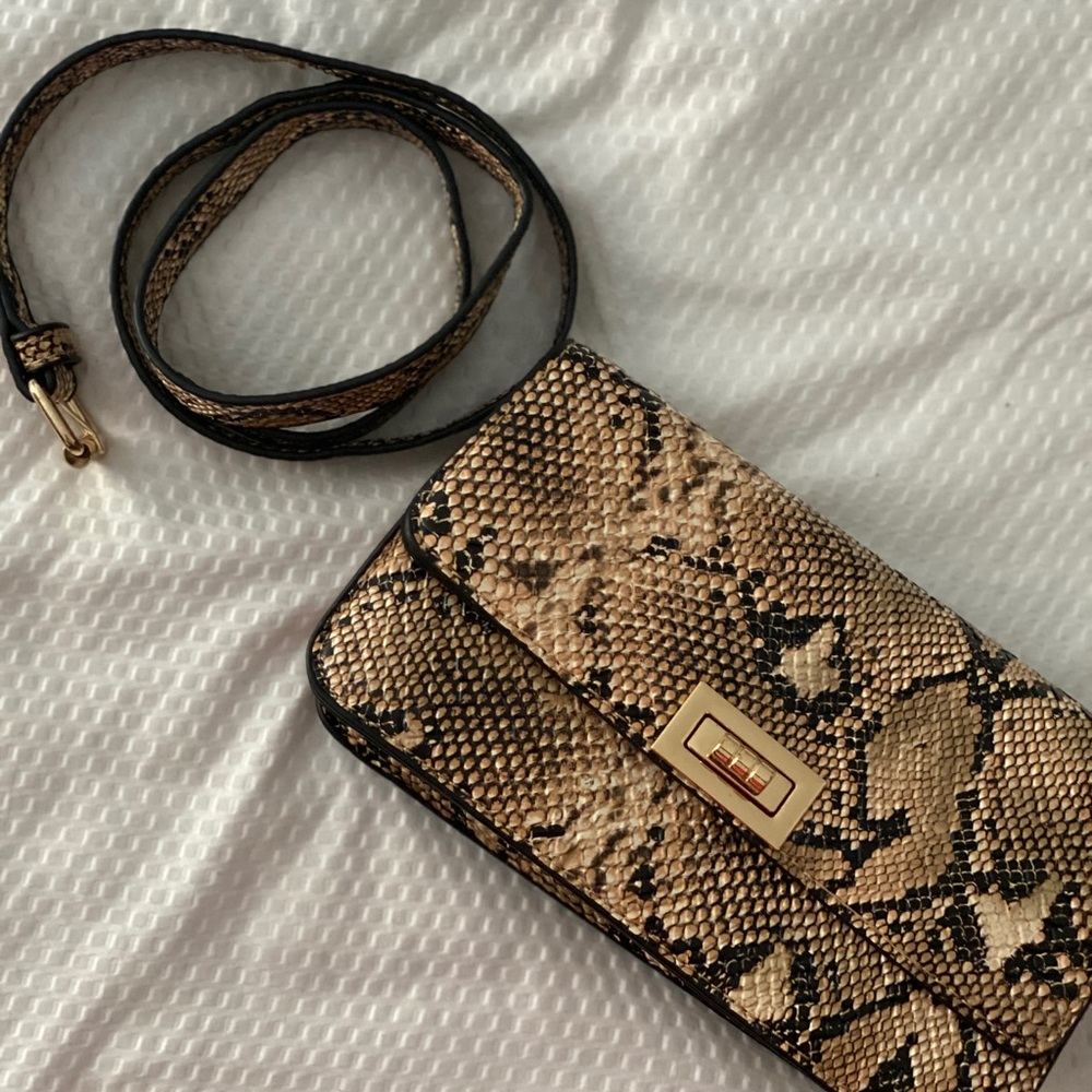 Snake skin bum bag